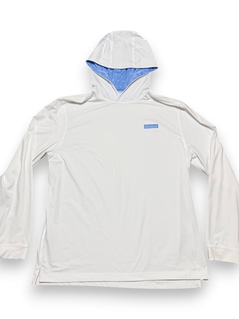 Good Good Golf Men's White & Light Blue Hoodie Size Large